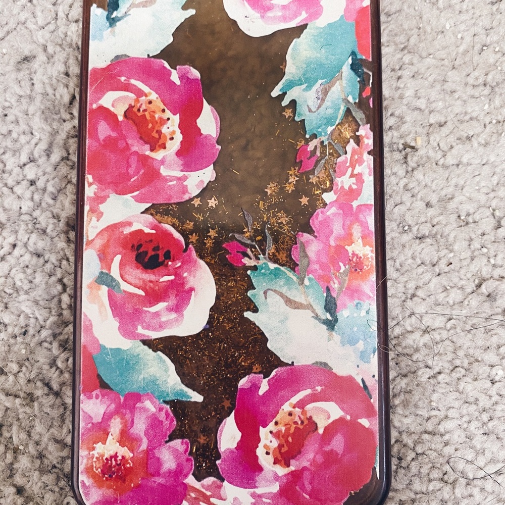 Floral glitter 7+ case
